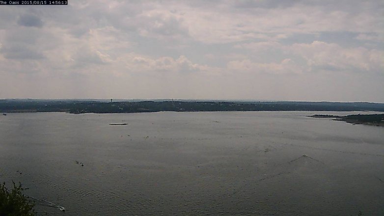 Lake Travis webcam, August 15, 2015 2:00 PM CT