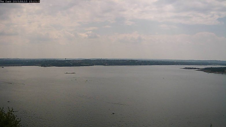 Lake Travis webcam, August 15, 2015 2:20 PM CT