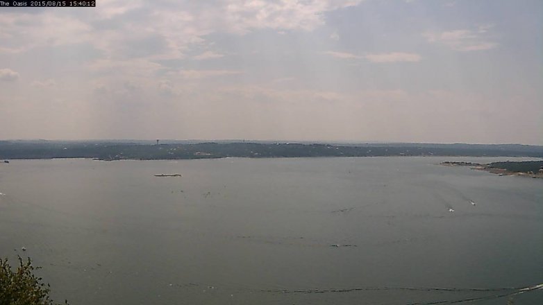 Lake Travis webcam, August 15, 2015 2:45 PM CT