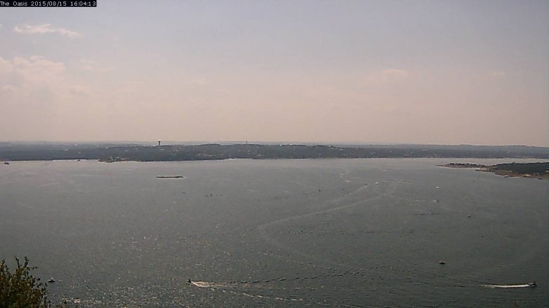 Lake Travis webcam, August 15, 2015 3:10 PM CT