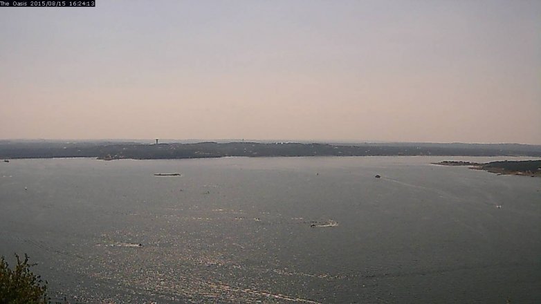 Lake Travis webcam, August 15, 2015 3:30 PM CT
