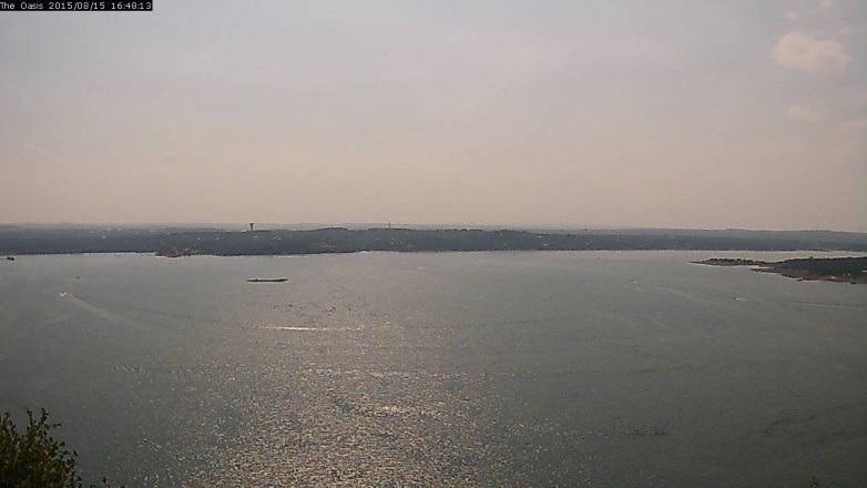 Lake Travis webcam, August 15, 2015 3:55 PM CT