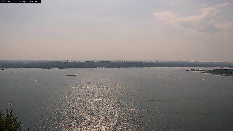 Lake Travis webcam, August 15, 2015 4:00 PM CT