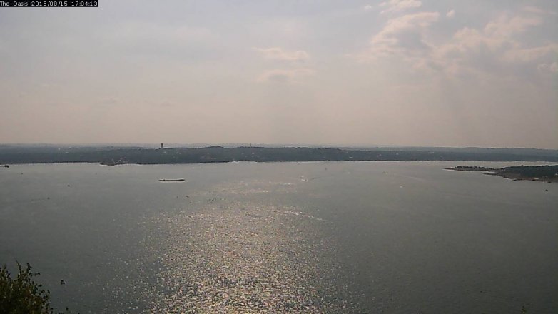 Lake Travis webcam, August 15, 2015 4:10 PM CT