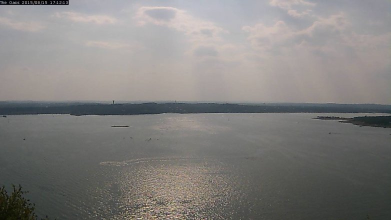 Lake Travis webcam, August 15, 2015 4:20 PM CT