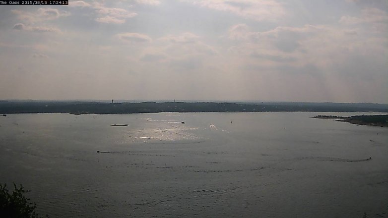 Lake Travis webcam, August 15, 2015 4:30 PM CT