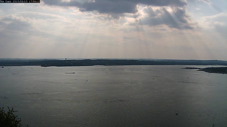 Lake Travis webcam, August 15, 2015 5:00 PM CT