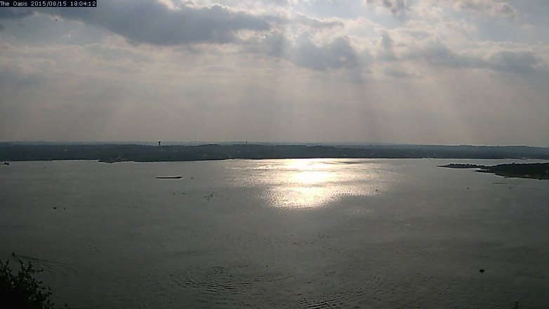 Lake Travis webcam, August 15, 2015 5:10 PM CT