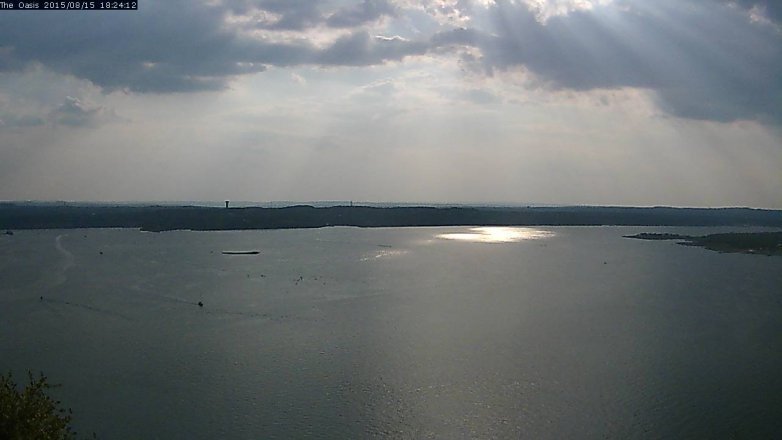 Lake Travis webcam, August 15, 2015 5:30 PM CT