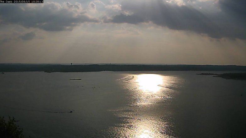 Lake Travis webcam, August 15, 2015 5:35 PM CT