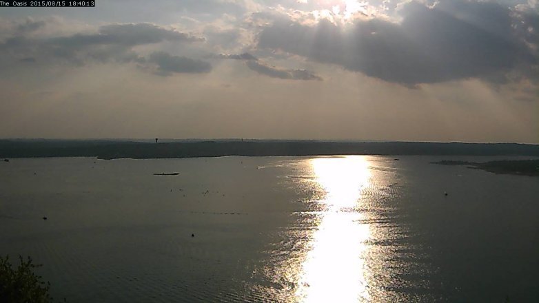 Lake Travis webcam, August 15, 2015 5:45 PM CT