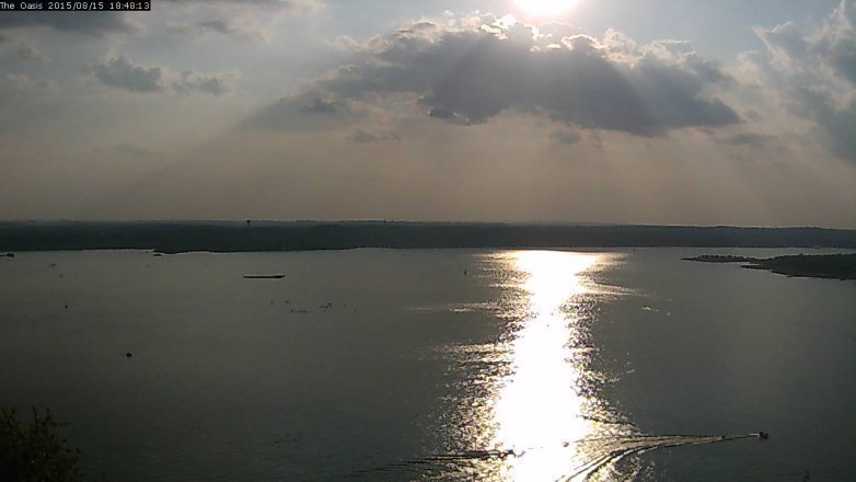 Lake Travis webcam, August 15, 2015 5:55 PM CT
