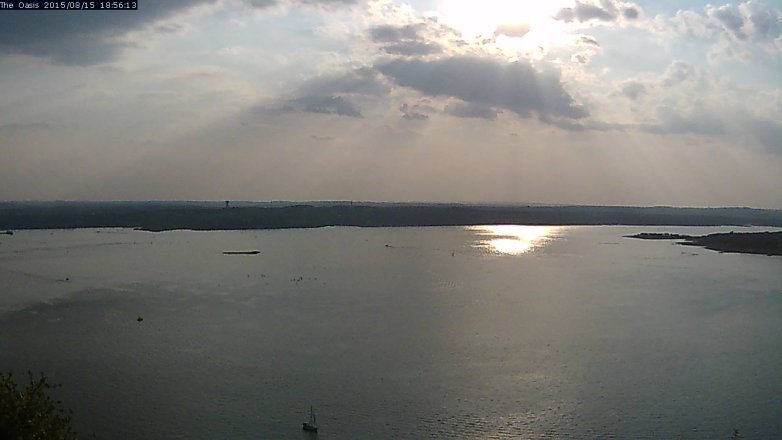 Lake Travis webcam, August 15, 2015 6:00 PM CT