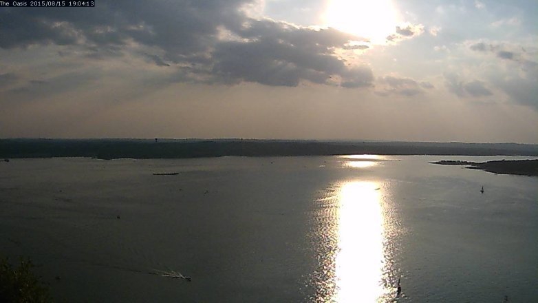 Lake Travis webcam, August 15, 2015 6:10 PM CT