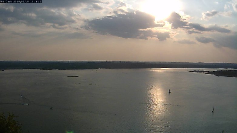 Lake Travis webcam, August 15, 2015 6:20 PM CT
