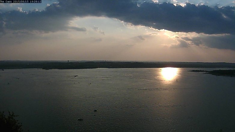 Lake Travis webcam, August 15, 2015 6:35 PM CT
