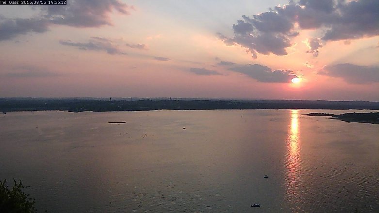 Lake Travis webcam, August 15, 2015 7:00 PM CT