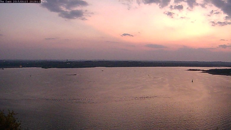 Lake Travis webcam, August 15, 2015 7:35 PM CT