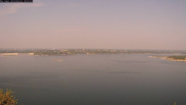 Lake Travis webcam, August 16, 2015 9:00 AM CT
