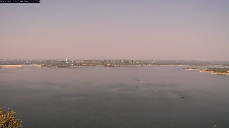 Lake Travis webcam, August 16, 2015 9:15 AM CT