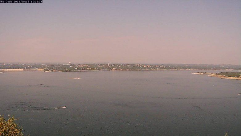 Lake Travis webcam, August 16, 2015 9:35 AM CT
