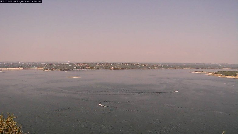 Lake Travis webcam, August 16, 2015 10:00 AM CT