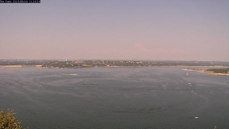 Lake Travis webcam, August 16, 2015 10:15 AM CT