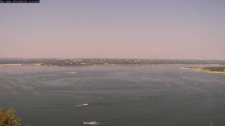 Lake Travis webcam, August 16, 2015 10:30 AM CT