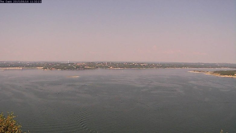 Lake Travis webcam, August 16, 2015 10:40 AM CT