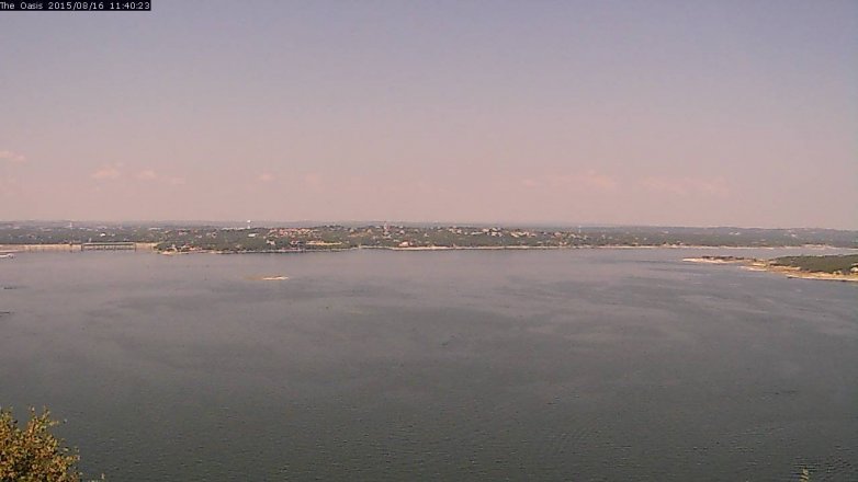 Lake Travis webcam, August 16, 2015 10:45 AM CT