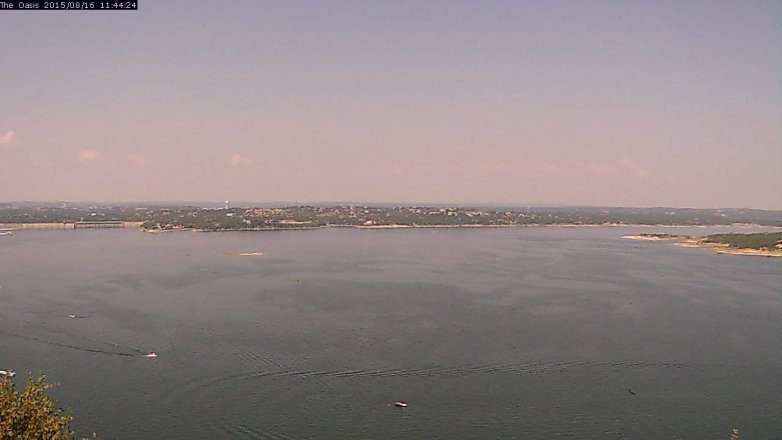 Lake Travis webcam, August 16, 2015 10:50 AM CT