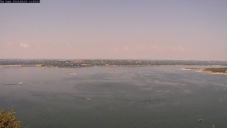 Lake Travis webcam, August 16, 2015 10:55 AM CT