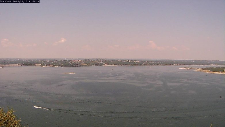 Lake Travis webcam, August 16, 2015 11:05 AM CT