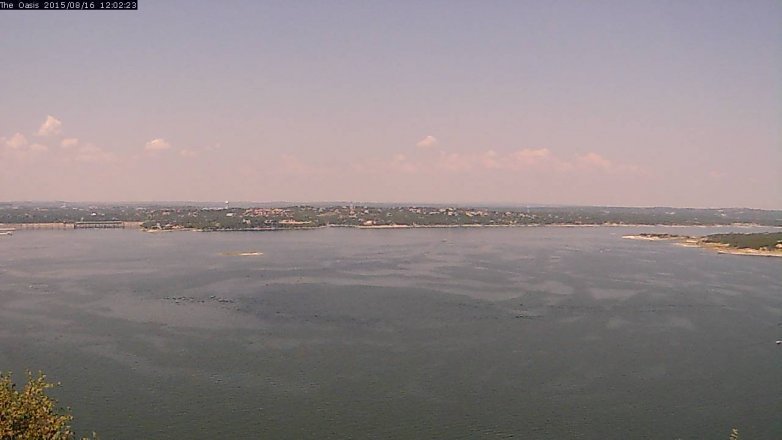 Lake Travis webcam, August 16, 2015 11:10 AM CT