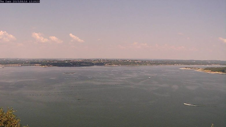 Lake Travis webcam, August 16, 2015 11:25 AM CT