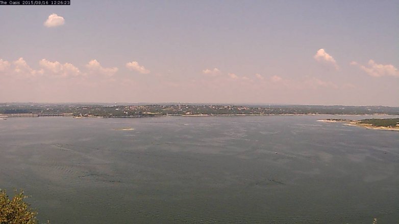 Lake Travis webcam, August 16, 2015 11:30 AM CT