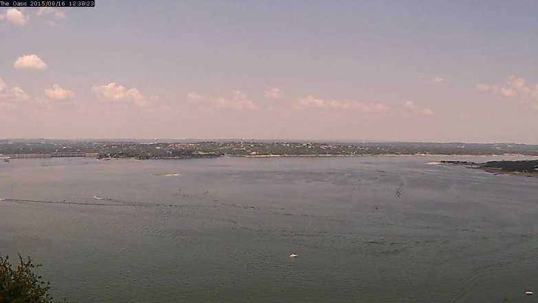 Lake Travis webcam, August 16, 2015 11:45 AM CT