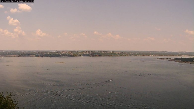 Lake Travis webcam, August 16, 2015 11:50 AM CT