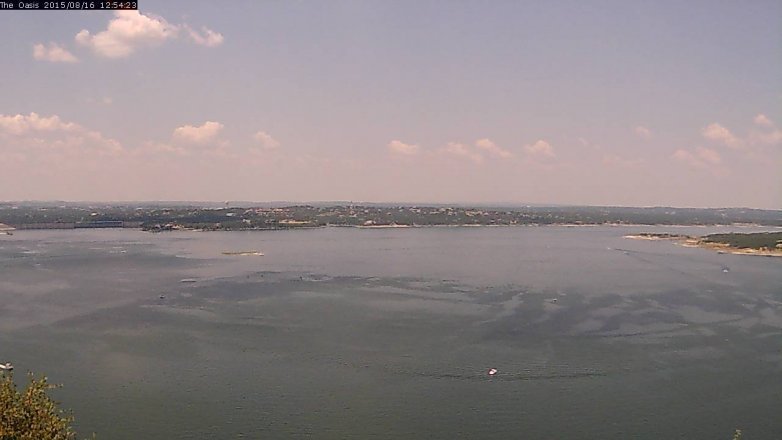 Lake Travis webcam, August 16, 2015 12:00 PM CT