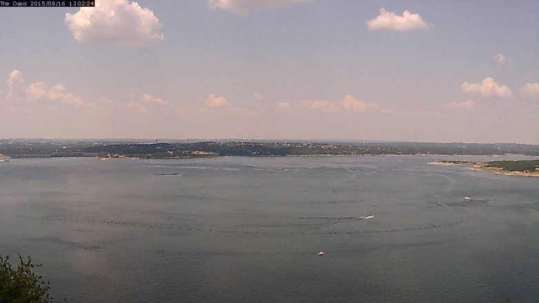 Lake Travis webcam, August 16, 2015 12:10 PM CT