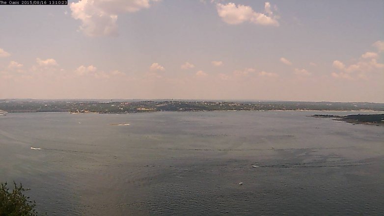 Lake Travis webcam, August 16, 2015 12:15 PM CT