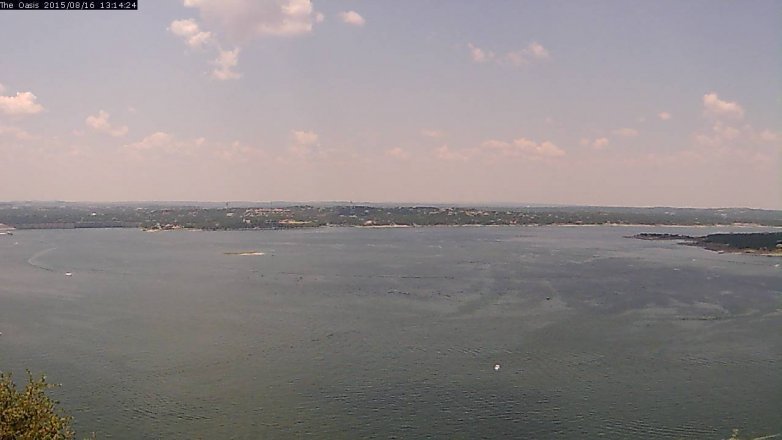 Lake Travis webcam, August 16, 2015 12:20 PM CT