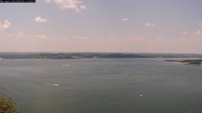 Lake Travis webcam, August 16, 2015 12:25 PM CT