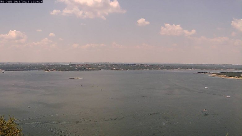 Lake Travis webcam, August 16, 2015 12:40 PM CT