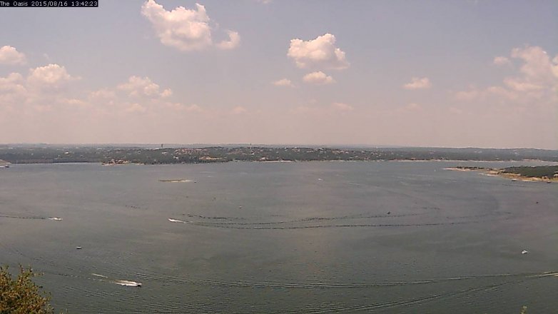 Lake Travis webcam, August 16, 2015 12:50 PM CT