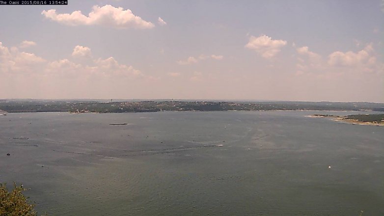 Lake Travis webcam, August 16, 2015 1:00 PM CT