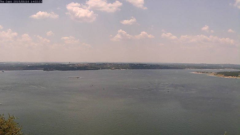 Lake Travis webcam, August 16, 2015 1:10 PM CT