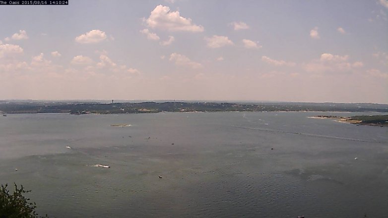 Lake Travis webcam, August 16, 2015 1:15 PM CT