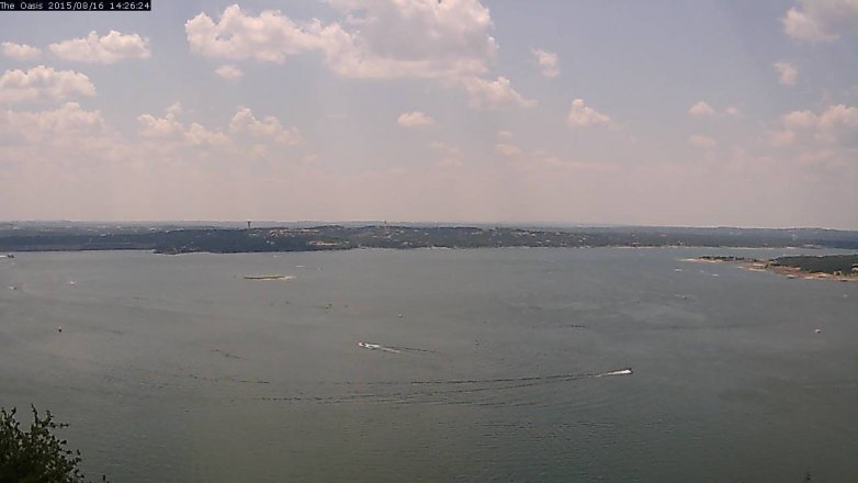 Lake Travis webcam, August 16, 2015 1:35 PM CT