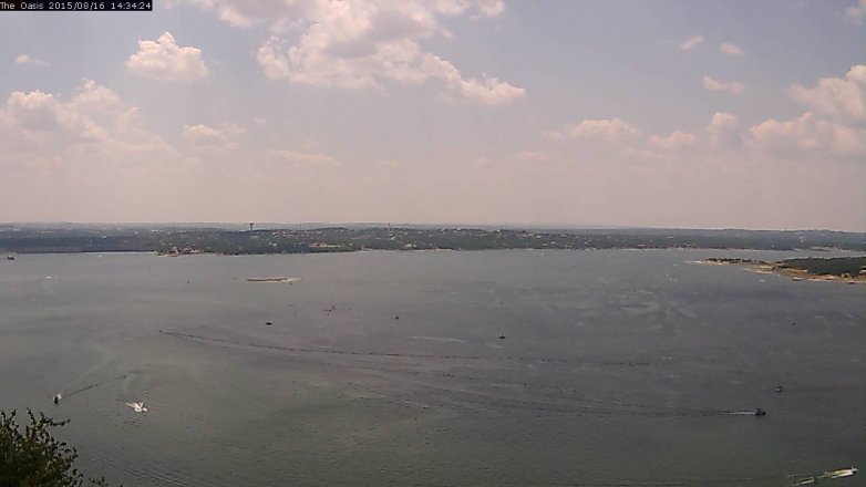 Lake Travis webcam, August 16, 2015 1:40 PM CT